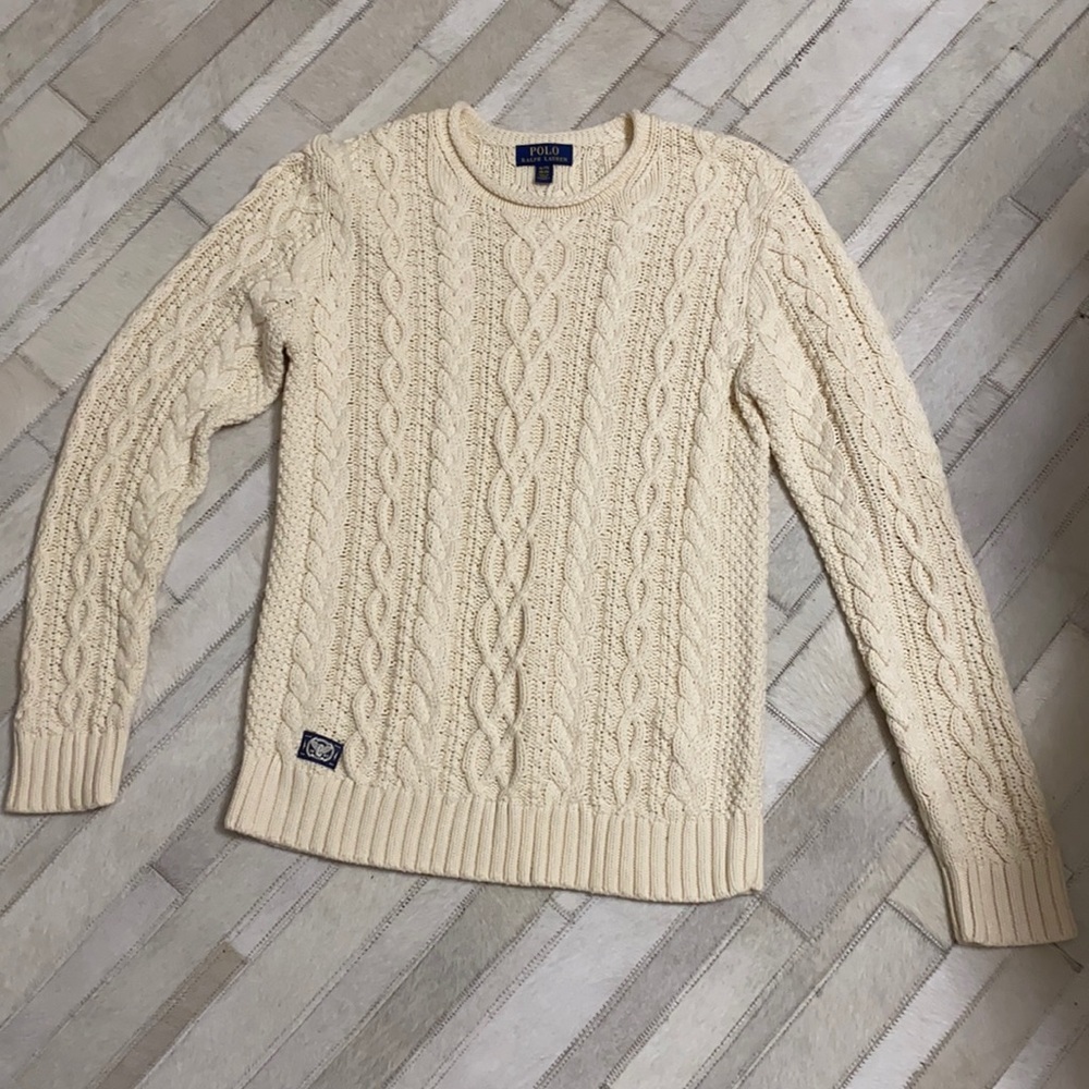 Polo by Ralph Lauren Cream Cable Knit Sweater